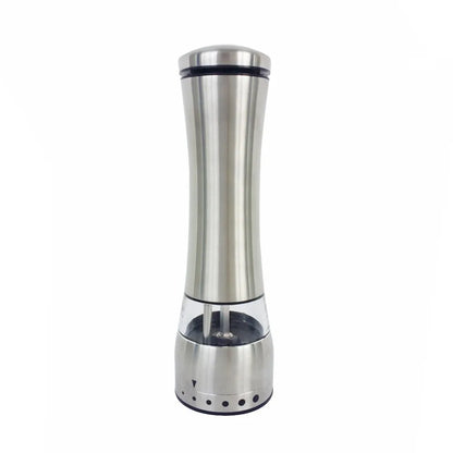 Premium Electric Salt Shaker Stainless Steel Pepper Mills Battery Operated Salt and Pepper Grinder Set for Kitchen