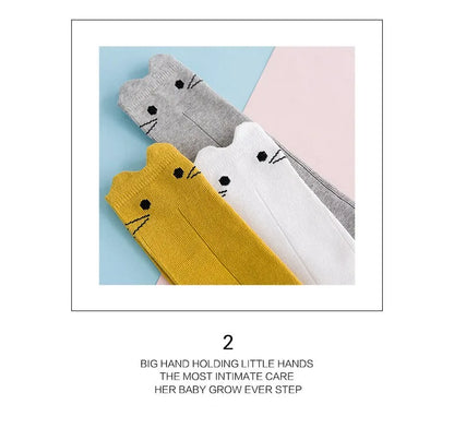 BONYPONY Cartoon Cute Kids Cotton Socks  Baby Cotton Socks Knee High Long LegWarmers Boy GirlS Children Long Socks