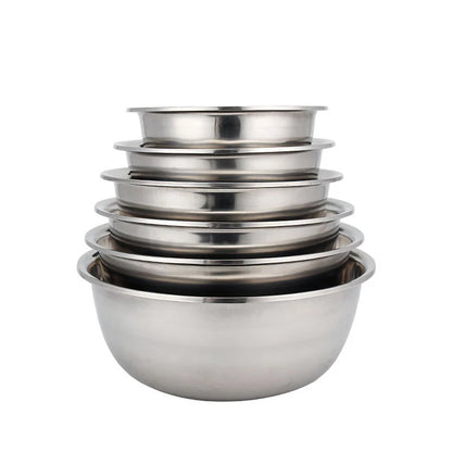 Stainless-Steel Mixing Bowls Set of 6 Mixing Food Salad Bowl