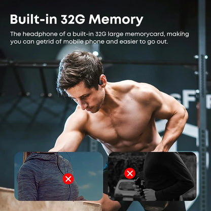 IPX8 Waterproof Headset Swimming Bluetooth Headphones With 32G TF Card Sports Wireless Earbuds Stereo Bone Conduction Earphone