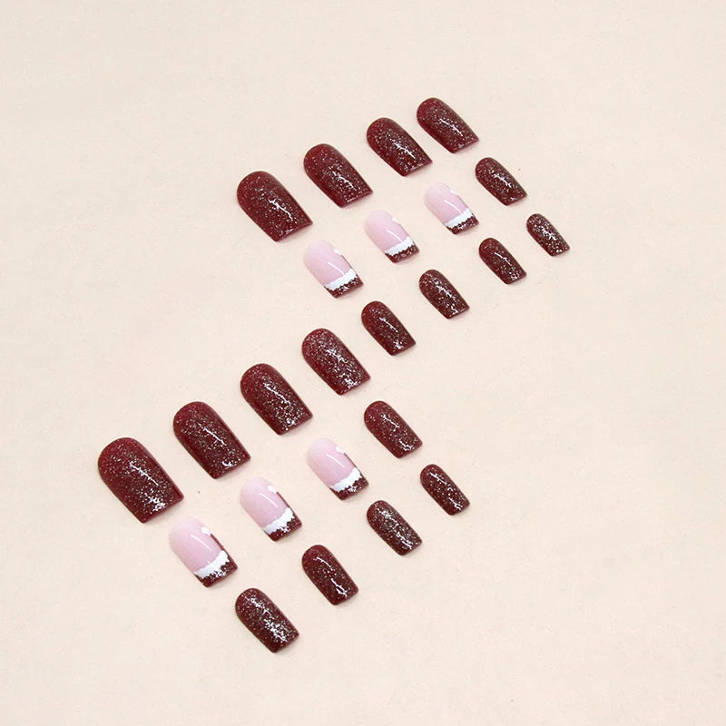 W812 Cat Eye Press-On ABS False Nails Trendy Wholesale Lot with Magnetic Effect Butterfly Design for Fingers Beauty Product
