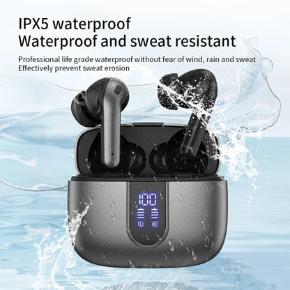 Hot-selling Noise-Canceling Wireless In-Ear Headphones with Digital Display Waterproof Sweatproof Long Battery Life BT Earphones