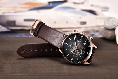 PAGANI DESIGN 2025 New Luxury Fashion Sapphire Japan VK67 Mens Watches Quartz Pointer Chronograph Waterproof Wrist Accessories