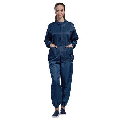 H-1106 Unisex Dustproof Lint Free Protection Bio Coverall Esd Antistatic Cleanroom Suit