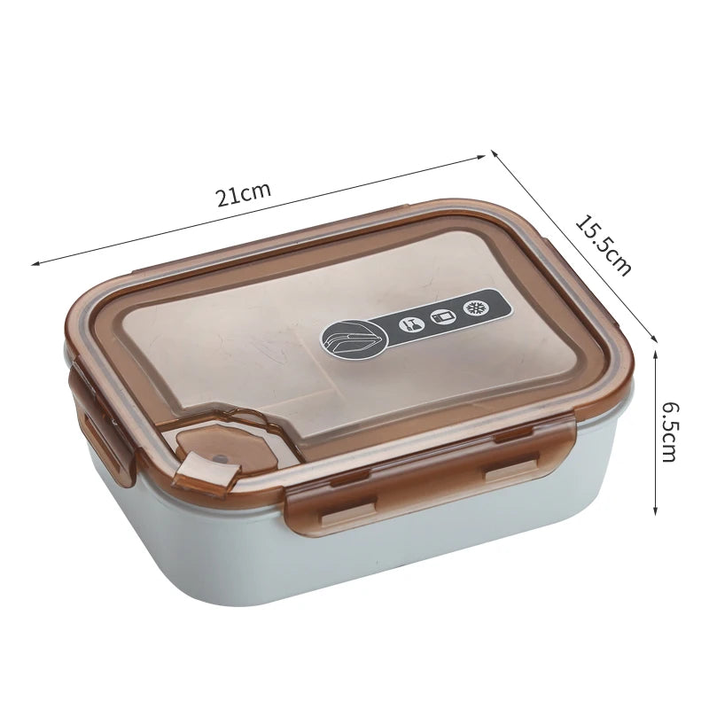 School Office Reusable Microwaveable Meal Prep Food Storage Container BPA-free PP 3 Compartment Plastic Bento Lunch Box for Kids