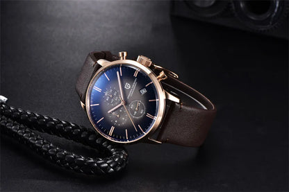 PAGANI DESIGN 2025 New Luxury Fashion Sapphire Japan VK67 Mens Watches Quartz Pointer Chronograph Waterproof Wrist Accessories