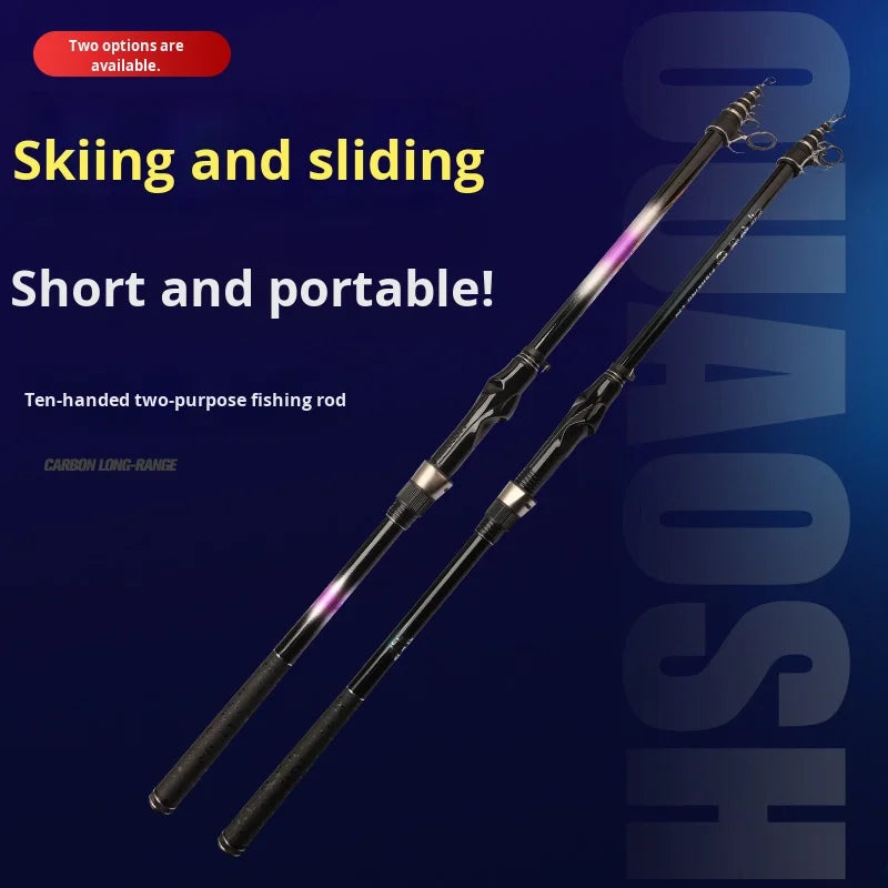 2025 Upgrade Fast Performance Carbon Sea Rod for Carp Fishing New Model with Soft-Tipped Rock &amp; Rubber Handle for Bottom Fishing