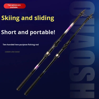 2025 Upgrade Fast Performance Carbon Sea Rod for Carp Fishing New Model with Soft-Tipped Rock &amp; Rubber Handle for Bottom Fishing