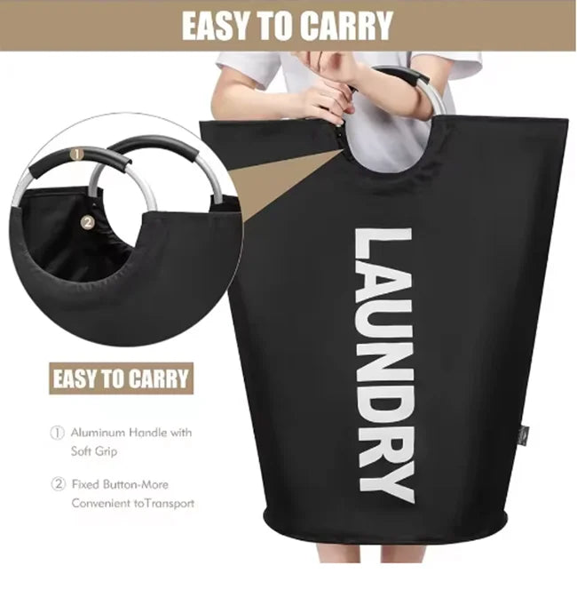 Laundry Room Bathroom Waterproof Storage Dirty Clothes Baskets Toy Boxes Large Capacity Foldable Laundry Basket With Handle