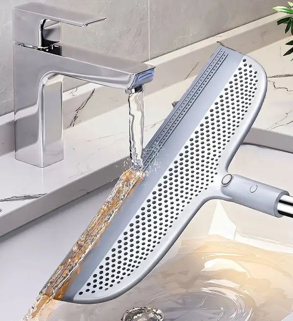 Vassoura mágica JOYBOS de 50 polegadas, 2 em 1, com lâmina removível em silicone, ideal para limpeza a seco e limpeza de pavimentos.