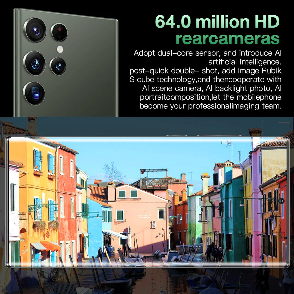 2023 Style Grids China Wholesale Personalizeds23 ultra 6.8inch Dual Sim Card Smartphone 5g Oem Mobile Phone Galaxie