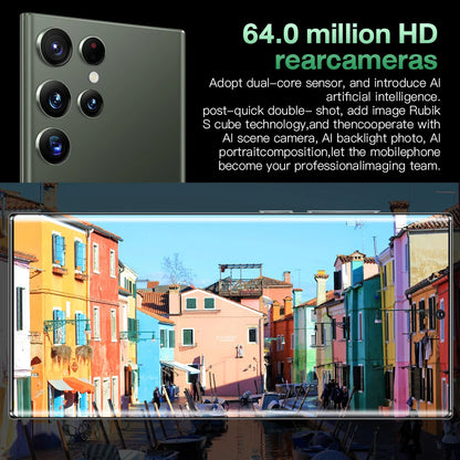 2023 Style Grids China Wholesale Personalizeds23 ultra 6.8inch Dual Sim Card Smartphone 5g Oem Mobile Phone Galaxie