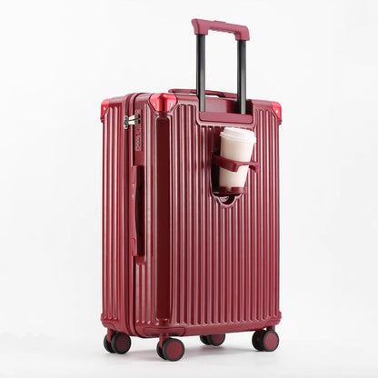 3PCS Business Suitcases Luggage Set PC Suitcase Travel Trolley Case Spinner Wheels Rolling Baggage Luggage with Cup Holder