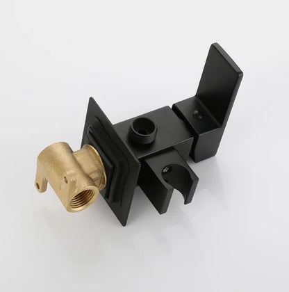 Matte Black Brass Handheld Sprayer Bidet  Shattaf Full Set Cold and Hot Mixer Faucet