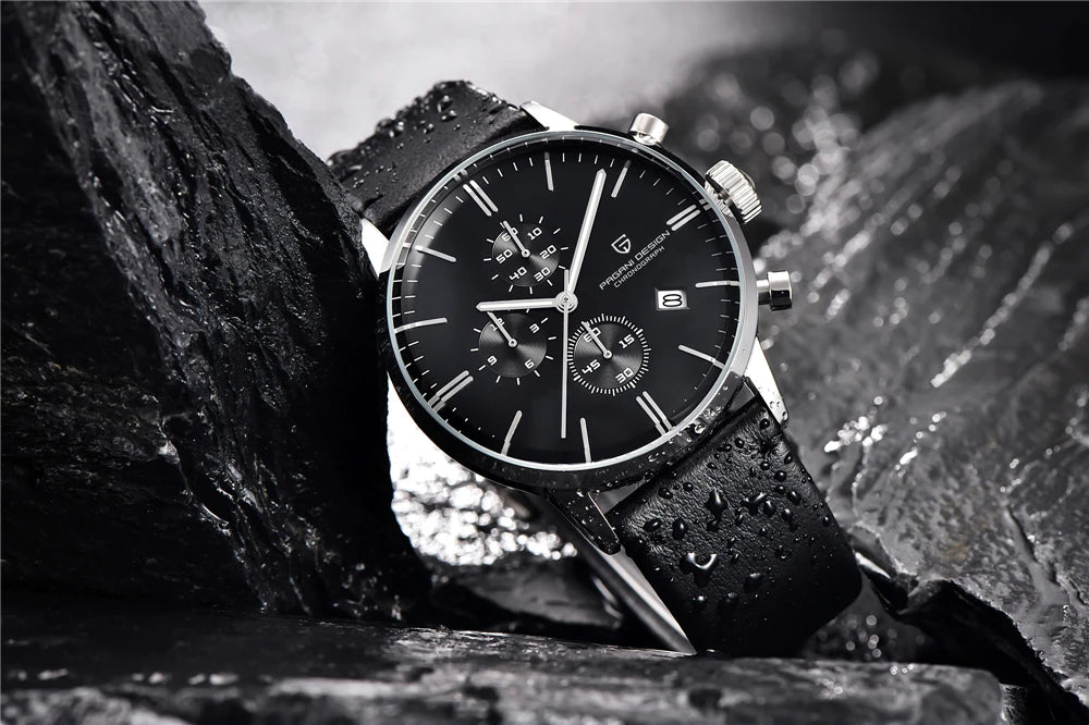 PAGANI DESIGN New Men Watches Multi time zone Quartz Business watch Auto Date Men Watches Japan Movt Watch Men Chronograph Gift