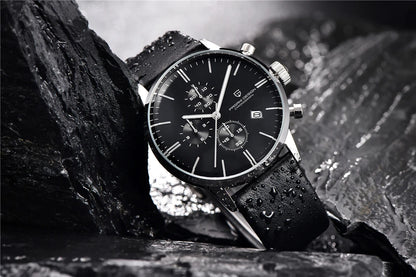 PAGANI DESIGN New Men Watches Multi time zone Quartz Business watch Auto Date Men Watches Japan Movt Watch Men Chronograph Gift