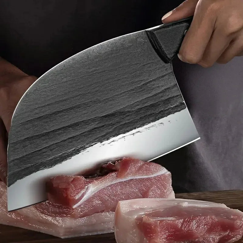 Manufacturer Company Custom Stainless Steel Kitchen Knives Non-Stick Pattern Blade Meat Cleaver and Carving Filleting Tools