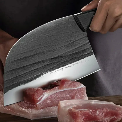 Manufacturer Company Custom Stainless Steel Kitchen Knives Non-Stick Pattern Blade Meat Cleaver and Carving Filleting Tools