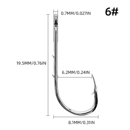 1000pcs 92247 Octopus Beak Baitholder Fishing Hooks Carbon Steel Barbed Offset Octopus Circle Hooks for Saltwater Freshwater