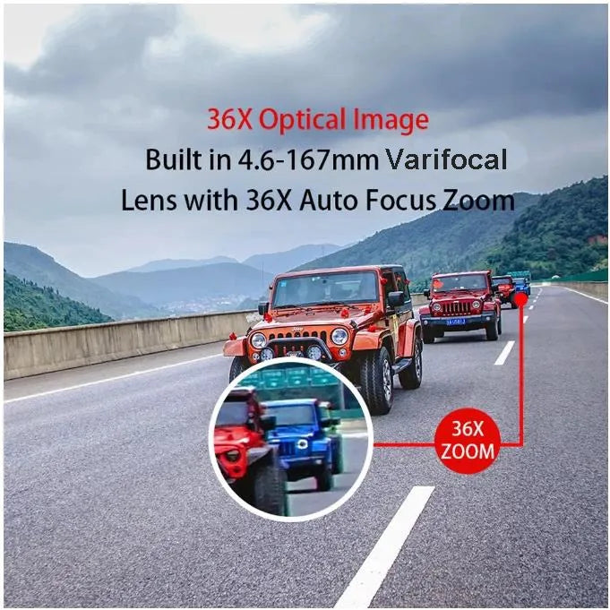 36X Optical Zoom 5MP 6 Inch High Speed ​​Dome Wired IP CCTV Security Outdoor PTZ Surveillance Camera 4K