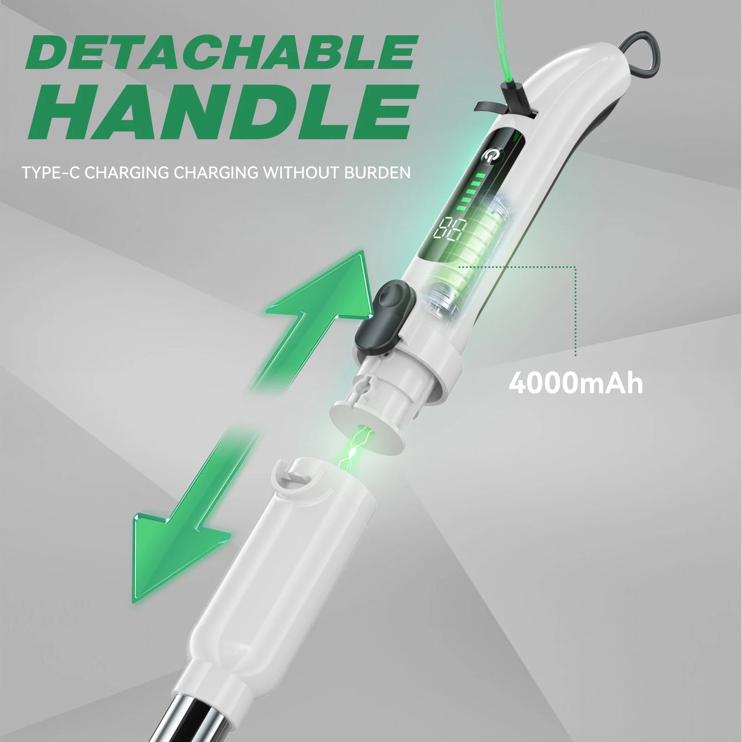 Escova elétrica automática para limpeza de louça, esfregona elétrica giratória para cozinha e casa de banho.