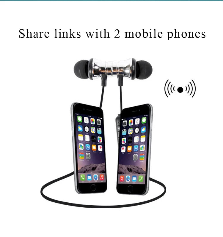 Best quality headset XT11 Magnetic In-Ear Wireless BT V4.2 Earphones for smartphone headphone  Magnet metal neck sport Earphone