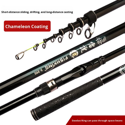 2025 Upgrade Fast Performance Carbon Sea Rod for Carp Fishing New Model with Soft-Tipped Rock &amp; Rubber Handle for Bottom Fishing