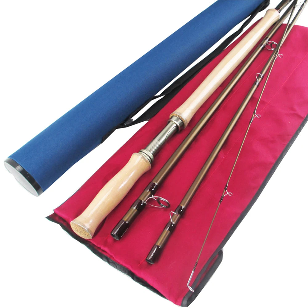 Cana de pesca com mosca em carbono Toray de duas mãos, fabricada no Japão, para pesca de salmão (B02)