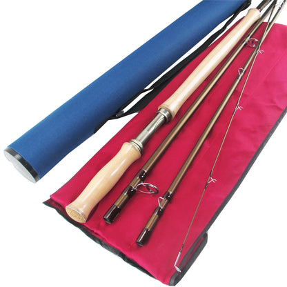 Cana de pesca com mosca em carbono Toray de duas mãos, fabricada no Japão, para pesca de salmão (B02)