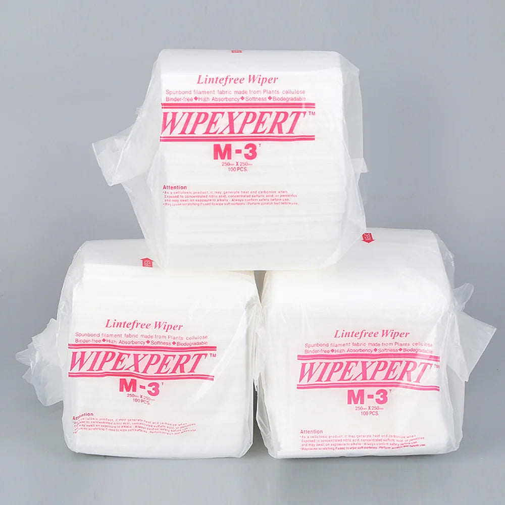 Class 100 Lint Free Polyester Nonwoven Clean Room Cleaning Wipers M-3 Cleanroom Wiper