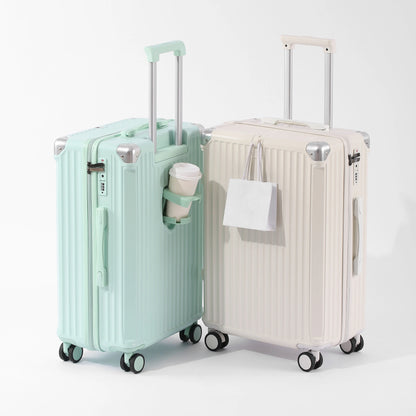 3PCS Business Suitcases Luggage Set PC Suitcase Travel Trolley Case Spinner Wheels Rolling Baggage Luggage with Cup Holder