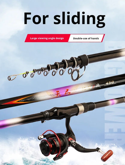 2025 Upgrade Fast Performance Carbon Sea Rod for Carp Fishing New Model with Soft-Tipped Rock &amp; Rubber Handle for Bottom Fishing