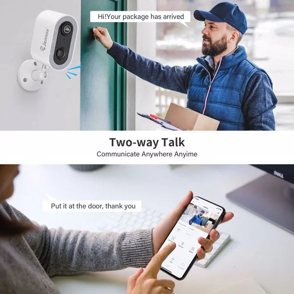 DB Jennov 2K 3MP Outdoor Wireless Home Security Camera Battery Powered Solar CCTV for Home Use