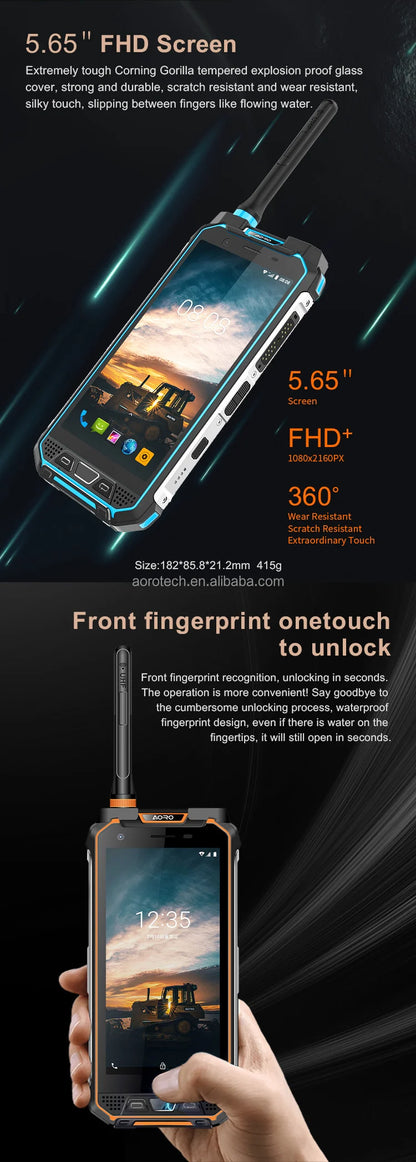 Explosion Proof Intrinsically Safe Zone 2 ATEX IP68 Waterproof Smartphone with NFC QWERTY Keyboard LTE/GSM/CDMA Compatibility