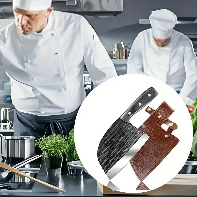 Manufacturer Company Custom Stainless Steel Kitchen Knives Non-Stick Pattern Blade Meat Cleaver and Carving Filleting Tools