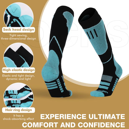 Comfortable Breathable Sport Sock Thick Terry Cushion Skiing Socks Long Warm Performance Snowboard Ski Socks