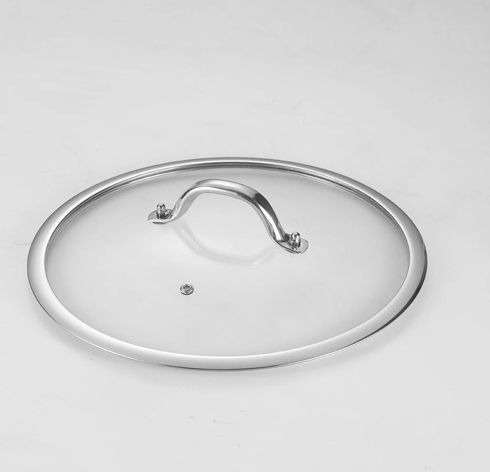 Hybrid Nonstick 6-Piece Fry Pan Set with Tempered Glass Lids Stay-Cool Handles Dishwasher and Oven Safe Induction Ready