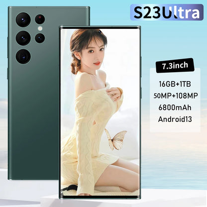 Hotselling Galaxy S24 Ultra Android Phone S-Pen 3+64GB Fast Charging 4G WIFI 6.8 Inch Gaming Screen Smartphone Mobile Phone LTE