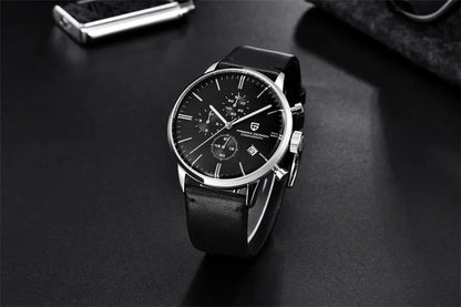 PAGANI DESIGN 2025 New Luxury Fashion Sapphire Japan VK67 Mens Watches Quartz Pointer Chronograph Waterproof Wrist Accessories