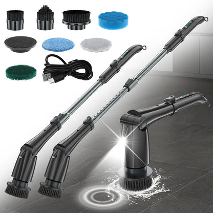 Escova elétrica automática para limpeza de louça, esfregona elétrica giratória para cozinha e casa de banho.