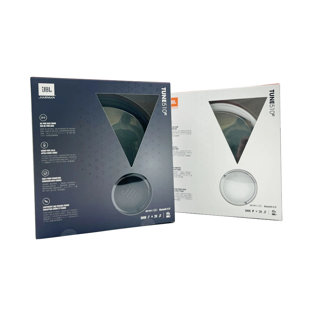 JBL TUNE 510BT Bluetooth Wireless Headphone Portable Gaming Sports Earphone with Mic T510bt Foldable Headset