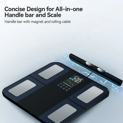 8 Electrode Smart Body Fat Scale Body Bmi Analysis High Accurate Digital Fat Weight Scale With App
