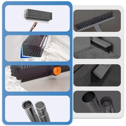 Adjustable Full Surface Broom for Pet Hair Removal Magic Carpet Brush Silicone Rubber Bristle Household Window Cleaning Product