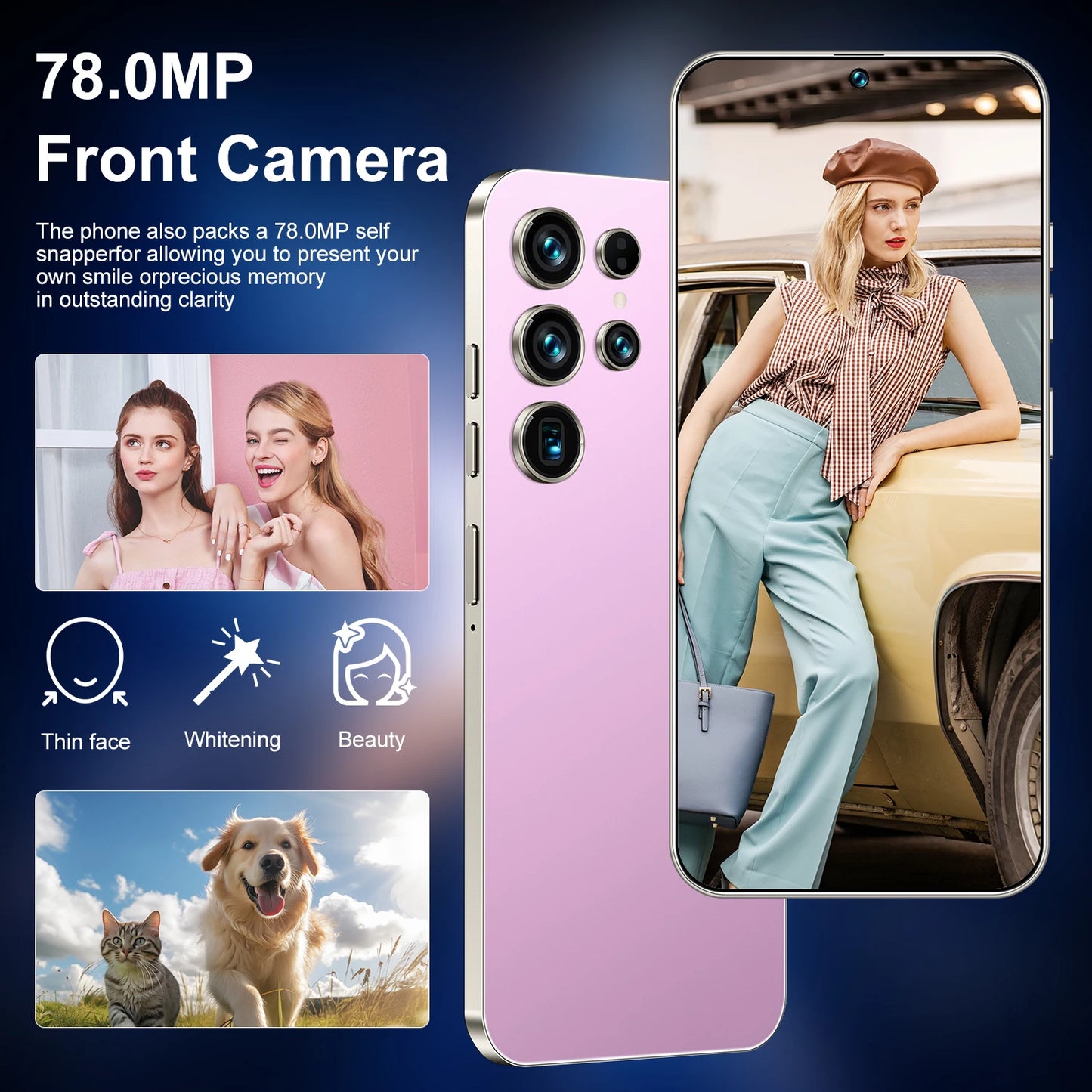 High Quality Original 5G Android S26 Ultra Smartphones 22GB+2TB Storage 7.3 Inch HD Screen Mobile Phone S25 Ultra