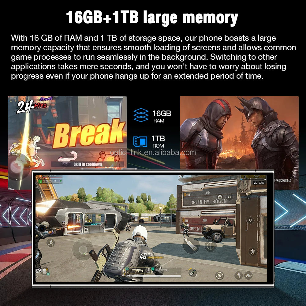 Recomendo vivamente o smartphone Galaxy S24 Ultra com 16 GB de RAM e 1 TB de armazenamento, ecrã de 7,3 polegadas, desbloqueado, com S-Pen, 4G, Wi-Fi e sistema Android (S23/S24).