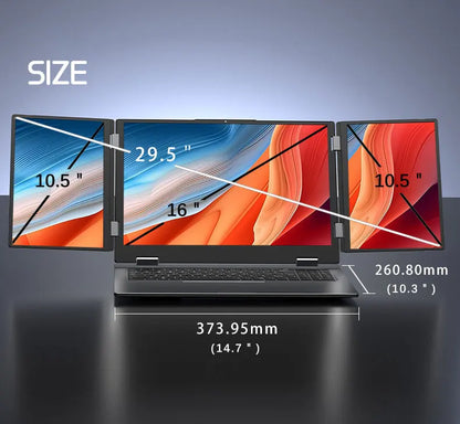 CRELANDER Max16 Three Screen Laptop 10.5 inch 16 inch LCD Core i7 12th Gen CPU Dual Channel DDR4 M2 SSD Computer Laptops  Gammer