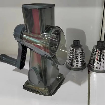Rotary Cheese Grater with Handle  3 Changeable Blades for Cheese Potato Vegetable Cheese Shredder Slicer Grater for Kitchen