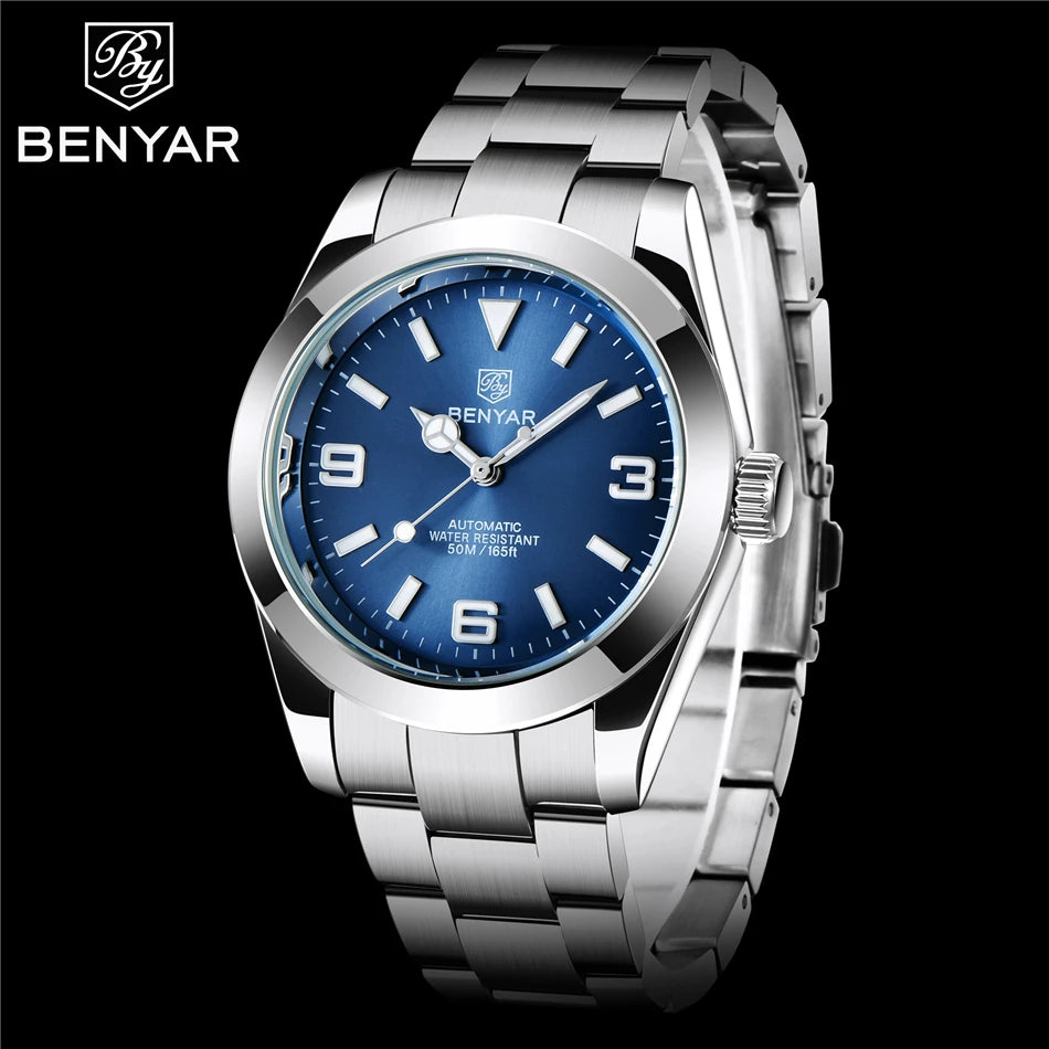 BENYAR 40MM V2 Version Top Brand  Luxury Men Watch Fashion Sport Watch  Automatic Mechanical Watches 10Bar BY-5177