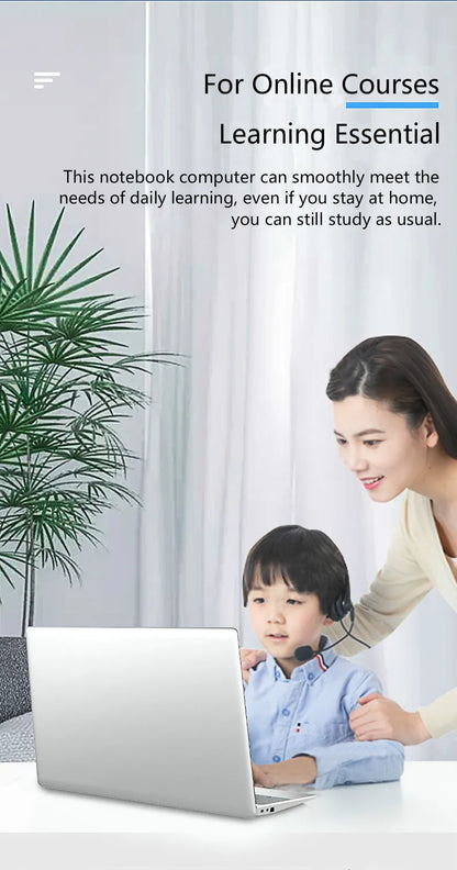 15.6" FHD Display, Win 10 Pro Laptop, 12G RAM with N5095 Notebook Portable Gaming Laptop