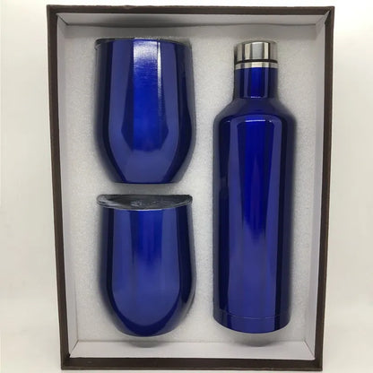 Wine Bottle Gift Box Set 304 Stainless Steel 12oz Eggshell Champagne Insulation Mug